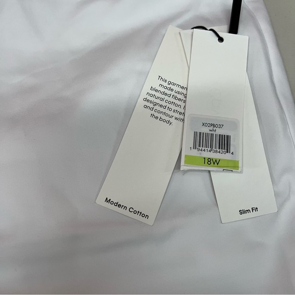 NEW Calvin Klein White Straight Leg Trousers Dress Pants Plus Size 18W - Picture 6 of 11